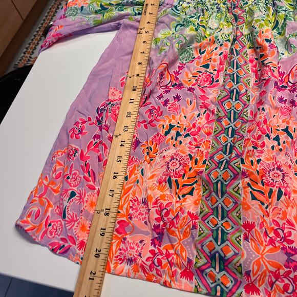 Lilly Pulitzer Bright Multicolor Floral Boho Off-Shoulder Tank Top Size XS - Picture 6 of 9